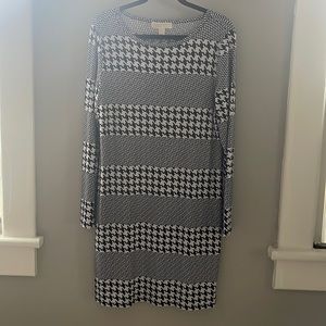 Michael Kors black and white patterned dress
